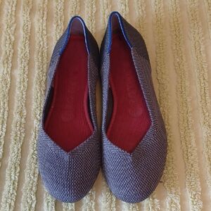 Rothy's Sz 7.5, Blue and Red, Woven Flats. New Condition